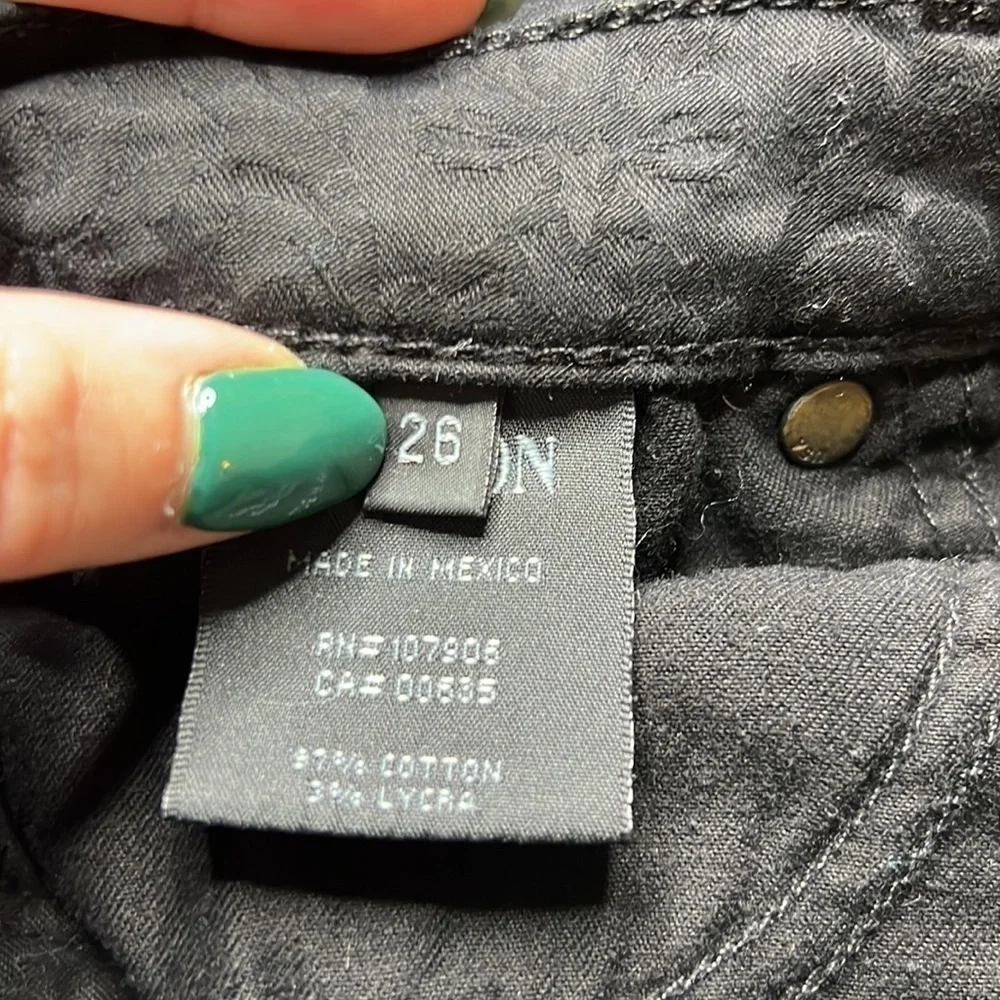 Hudson Nico Super Skinny Mid Rise Jeans in Textured Black